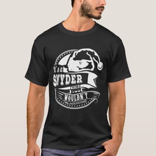 Snyder- Hoed Xmas Gepersonaliseerde Naam T-shirt (Voorkant)