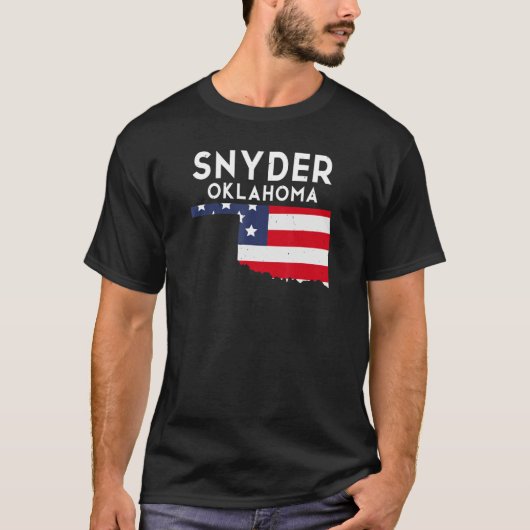 Snyder USA State America Travel Oklahoman T-shirt (Voorkant)