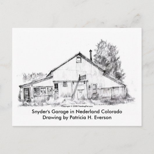 Snyder's Garage, Briefkaart (Voorkant)
