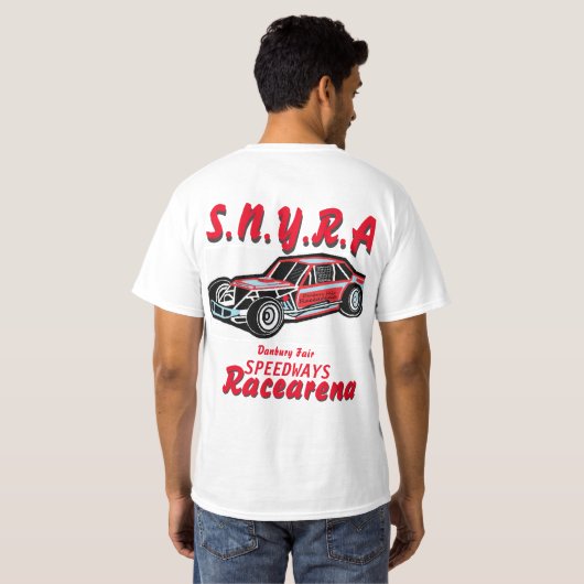 SNYRA Danbury Fair Speedways Vega Stock Car Racing T-shirt (Achterkant volledig)