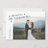 So Blessed White Wedding Photo Bedankkaart (Voorkant)