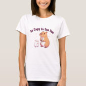 So Capy To See You – Cute Capybara Art T-shirt (Voorkant)
