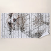 So charme and cute, Maltese dog Strandlaken (Voorkant)