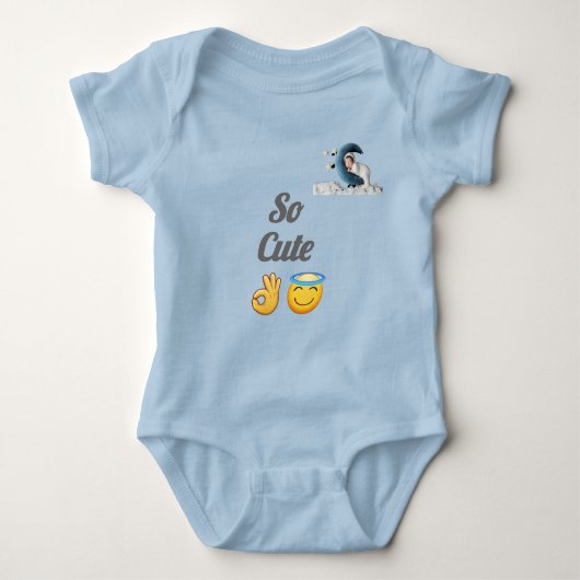 So Cute Baby Clothes | Sleeping Baby on Moon Desig Romper (Voorkant)