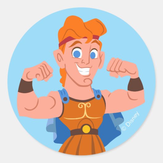 So Cute Hercules Classic Round Sticker (Voorkant)