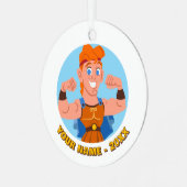 So Cute Hercules Metal Ornament (Voorkant links)