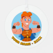 So Cute Hercules Metal Ornament (Achterkant)