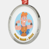 So Cute Hercules Metal Ornament (Links)