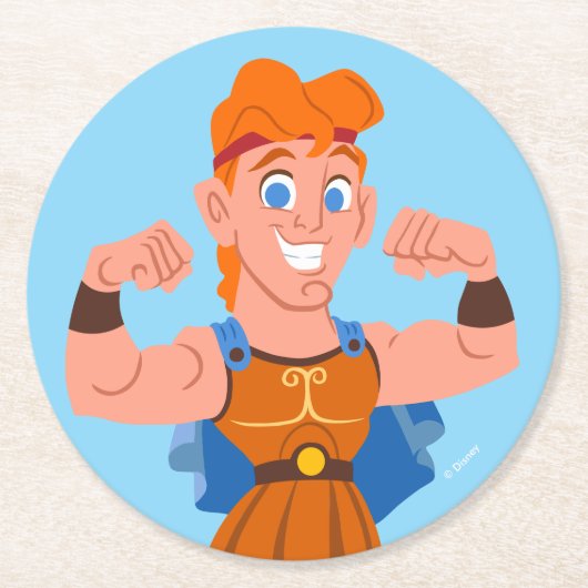 So Cute Hercules Round Paper Coaster Ronde Kartonnen Onderzetter (Voorkant)