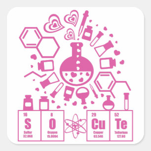 SO_CuTe Vierkante Sticker