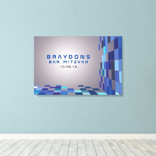 SO DIGITAL Bar Bat Mitzvah Inloggen Board Canvas Afdruk (Insitu (Houten vloer))