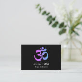 *~* So Elegant Modern Yoga Instructor Om Symbol Visitekaartje (Staand voorkant)