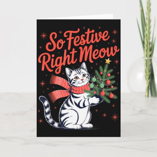 So Festive Right Meow Cat Lovers Celebrating Chris Kaart (Voorkant)