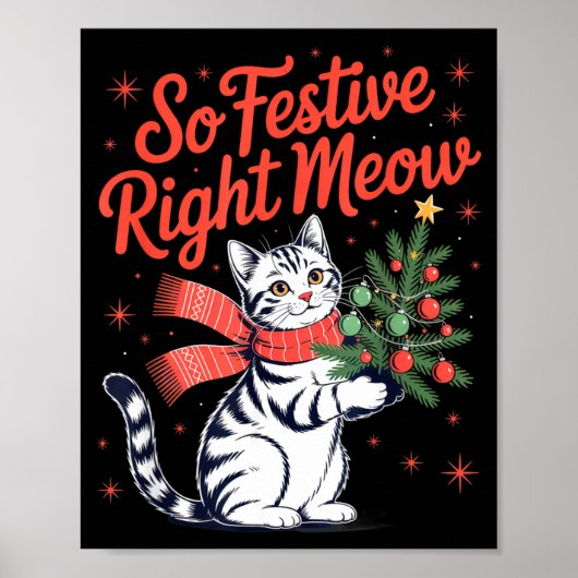 So Festive Right Meow Cat Lovers Celebrating Chris Poster (Voorkant)