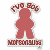 So Fun Mersonality Game Piece Statement Sticker (Voorkant)