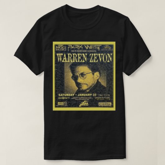 So Funny Warren Art Zevon Classic Fans T-shirt (Design voorkant)