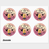 So Glam God Loves Me Fancy Classic Round Sticker (Vel)