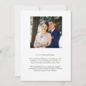 So Grateful Modern Wedding Photo Thank You Card Bedankkaart (Achterkant)