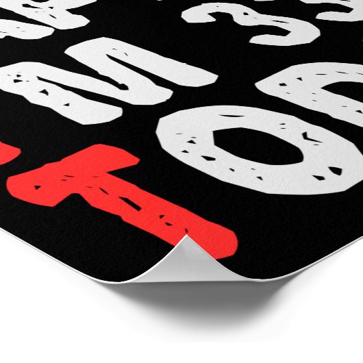 So happy I'm 33rd Today Funny Birthday Gift Idea Poster (Hoek)