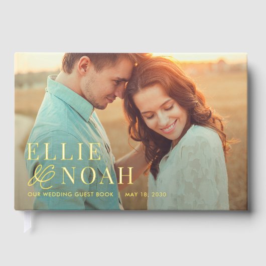 So In Love bewerkbare kleur Folie bruiloft gastenb Gastenboek (Voorkant)