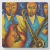 "So Jazzy" Stone Coaster Stenen Onderzetter (Voorkant)