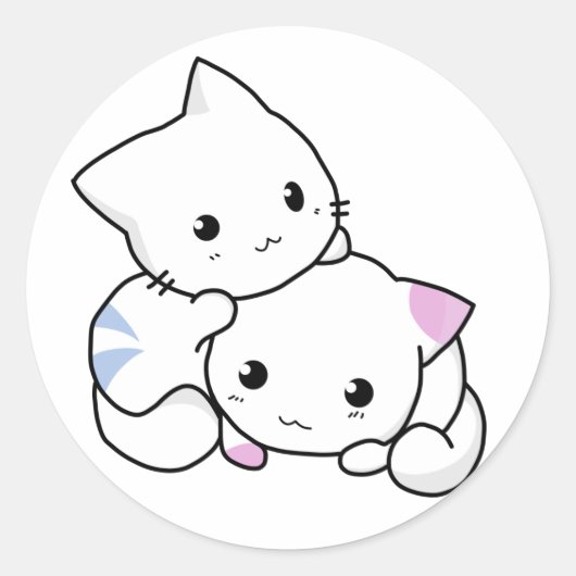 So Kawaii Ronde Sticker (Voorkant)