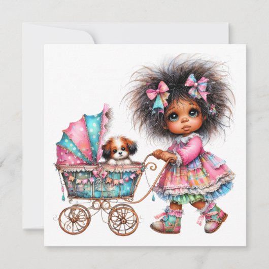 SO Kostbare Baby Buggy Thema Uitnodiging (Voorkant)