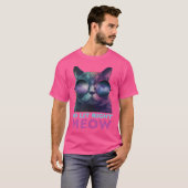 So Lit Right Meow Cat Cool Edm Galaxy Glasses T-shirt (Voorkant volledig)