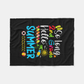 So Long 2nd Grade Hello Summer Last Day Of School. Fleece Deken (Voorkant (Horizontaal))
