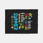 So Long 3rd Grade Hello Summer Last Day Of School. Fleece Deken (Voorkant (Horizontaal))