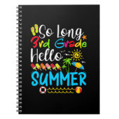 So Long 3rd Grade Hello Summer Last Day Of School. Notitieboek (Voorkant)