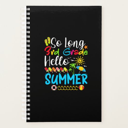 So Long 3rd Grade Hello Summer Last Day Of School. Planner (Voorkant)