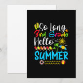 So Long 3rd Grade Hello Summer Last Day Of School. Save The Date (Voorkant / Achterkant)