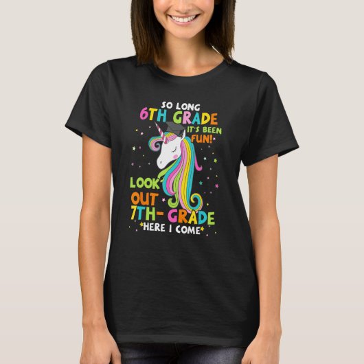 So Long 6th Grade 7th Grade Here I Come Graduation T-shirt (Voorkant)