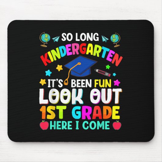 So Long Kindergarten Afstuderen Afstudeerder Teach Muismat (Voorkant)