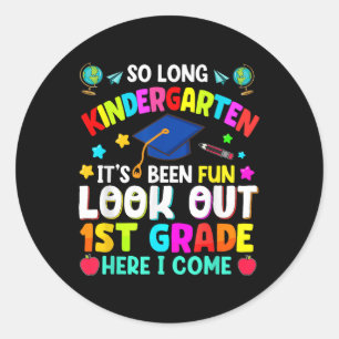 So Long Kindergarten Afstuderen Afstudeerder Teach Ronde Sticker