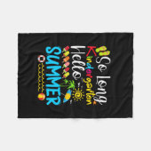 So Long Kindergarten Grade Hello Summer Fleece Deken (Voorkant (Horizontaal))