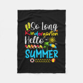 So Long Kindergarten Grade Hello Summer Fleece Deken (Voorkant)