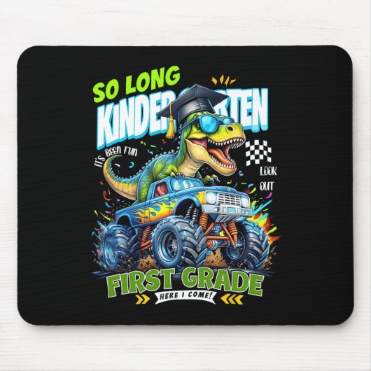So Long Kindergarten Graduate Dinosaur 1st Grade H Muismat (Voorkant)