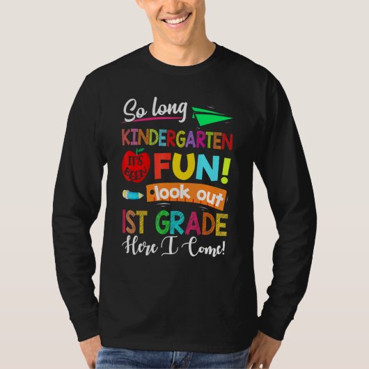 SO LONG KINDERGARTEN HELLO SUMMER Teacher Student T-shirt (Voorkant)