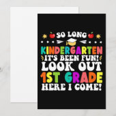 So Long Kindergarten Look Out 1st Graduation Aankondiging (Voorkant / Achterkant)