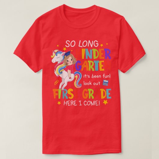 So Long Kindergarten Unicorn Magical Class Of 2022 T-shirt (Design voorkant)