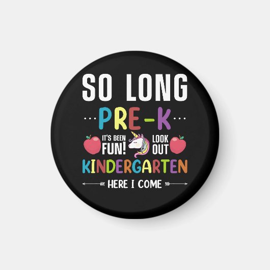 So Long Pre-K Kindergarten Here I Come Pre-k Magneet (Voorkant)