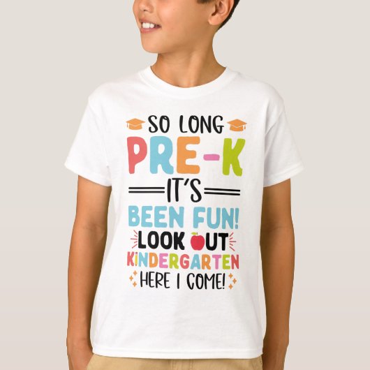 So Long Pre-K Kindergarten Here I Come T-shirt (Voorkant)