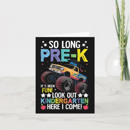 So Long Pre-k Preschool Afstuderen Kindergarten He Kaart (Voorkant)