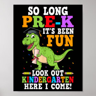So Long Pre-k Preschool Afstuderen Kindergarten He Poster