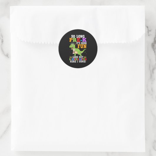 So Long Pre-k Preschool Afstuderen Kindergarten He Ronde Sticker (Tas)