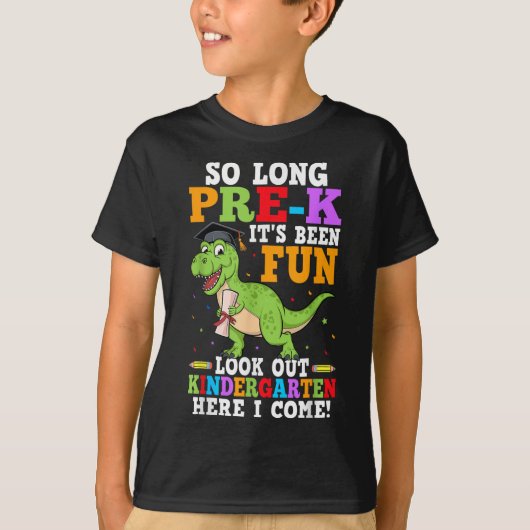 So Long Pre-k Preschool Afstuderen Kindergarten He T-shirt (Voorkant)