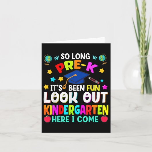 So Long Prek Afstuderen Afstuderen Docent Kind Boy Kaart (Voorkant)