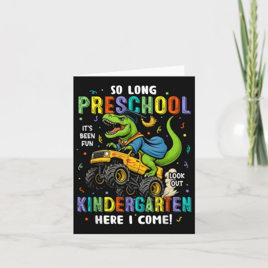 So Long Preschool Afstuderen CL 2025 Dinosaurus Ki Kaart (Voorkant)